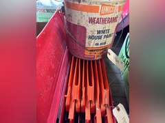 Metal bucket, and roadside emergency reflectors