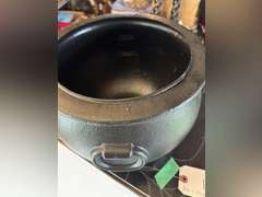 5 Foot Halloween lamp, post and a plastic cauldron