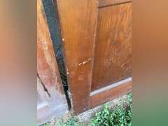 3  wood doors, 72” t x 24” w., with hardware.
