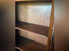 Vintage china cabinet. Needs repaired. 63”t x 39.5” w x 14” d.