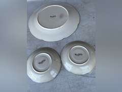 King Tom, a 72’ American tradition  plates (3), Maruta Ware (3), pie plates (2) and 1 vintage K&G Luneville France plate.
