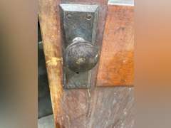 3  wood doors, 72” t x 24” w., with hardware.