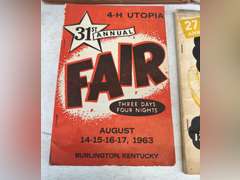 Old Boone County Fair books, telephone directory, Rural route almanac