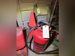 3 Gallon metal tank sprayer and safety cones