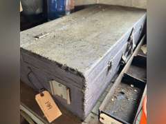 Wood tool box, 9”T x 31.5” W x 15”D