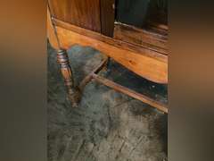 Vintage china cabinet. Needs repaired. 63”t x 39.5” w x 14” d.