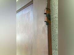 3  wood doors, 72” t x 24” w., with hardware.
