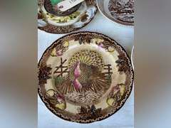King Tom, a 72’ American tradition  plates (3), Maruta Ware (3), pie plates (2) and 1 vintage K&G Luneville France plate.