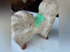 Chalk ware dogs, one is a bank