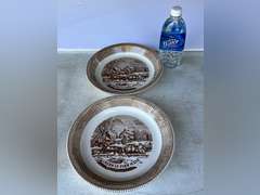 King Tom, a 72’ American tradition  plates (3), Maruta Ware (3), pie plates (2) and 1 vintage K&G Luneville France plate.