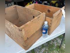 Two wooden crates, unmarked