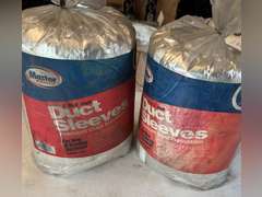 Two rolls of duct sleeves, 6” x 5’