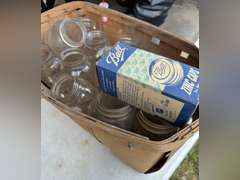 A dozen canning jars
