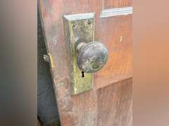 3  wood doors, 72” t x 24” w., with hardware.