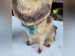 Chalk ware dogs, one is a bank
