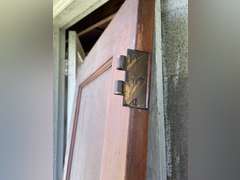 3  wood doors, 72” t x 24” w., with hardware.