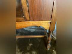 Vintage china cabinet. Needs repaired. 63”t x 39.5” w x 14” d.