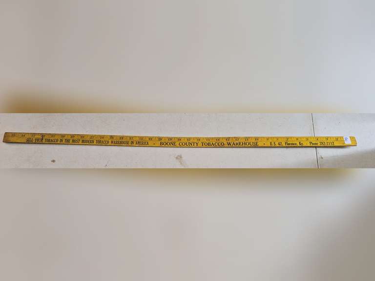 Boone County Tobacco Warehouse yardstick