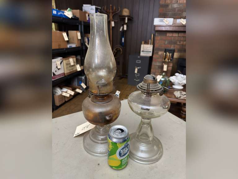 Two oil lamps