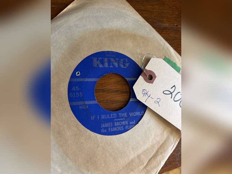 James Brown on King record label and Leslie Gore 45 vinyls