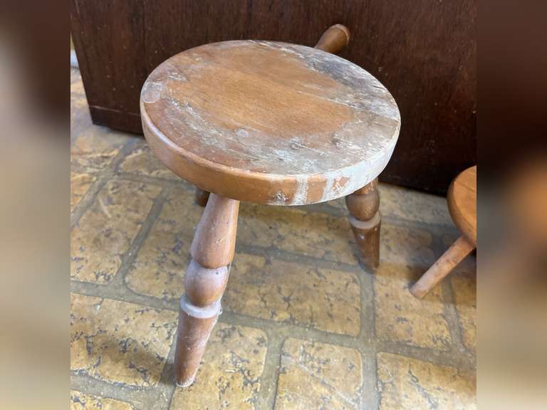 3 Legged stool and small stool.