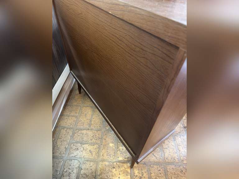 Glass front bookcase, 35 1/2 inches tall by 35 1/2 inches wide by 12 inches deep