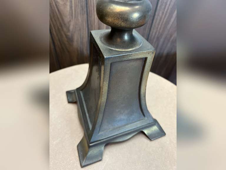 Possibly brass table lamp 34” tall. Works.