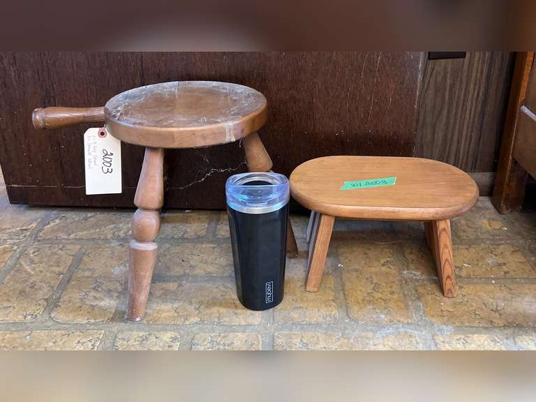 3 Legged stool and small stool.