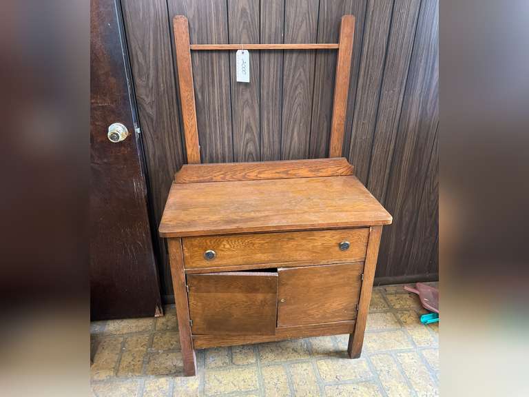 Wash stand. bottom doors need hardware. 51”t x 30” w x 16.5”d.