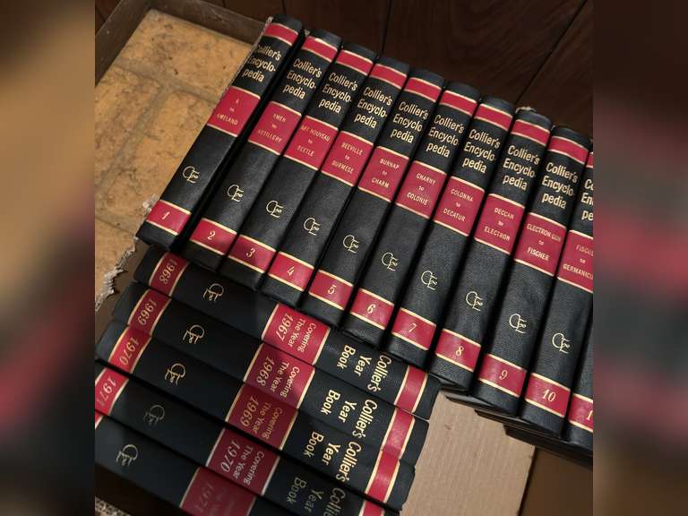 Appears to be a complete set of Colliers encyclopedia