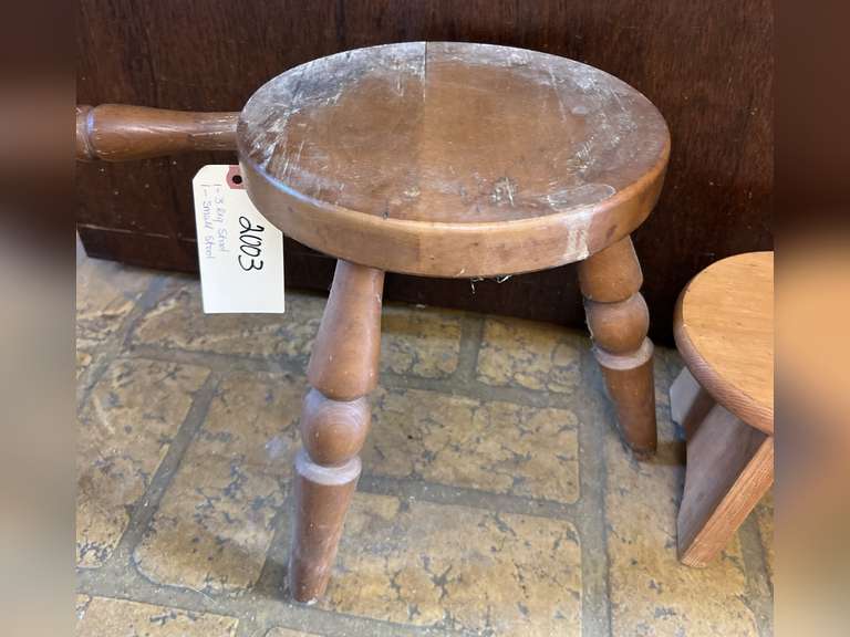 3 Legged stool and small stool.