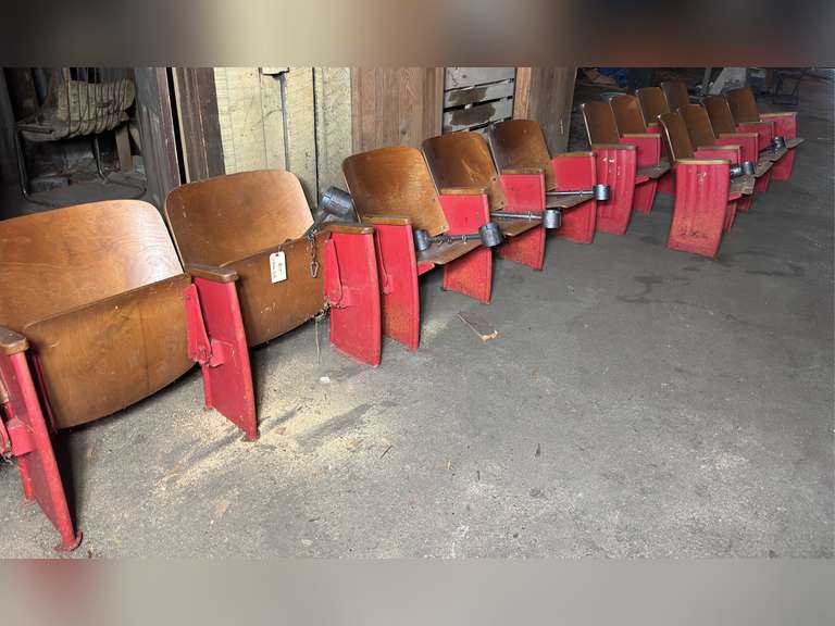 Theatre seating- left over from a paranormal film crew. Condition Unknown other than what you can see. This item is extremely heavy and has several parts. The buyer is fully responsible for bringing their own manpower and equipment to load; we will not have staff to help.