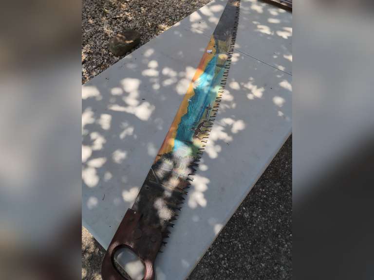 Best HD Pictures about  Painted Cross Cut Saws  with No AI Images