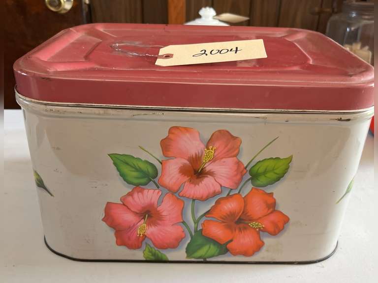 Bread box full of buttons.
