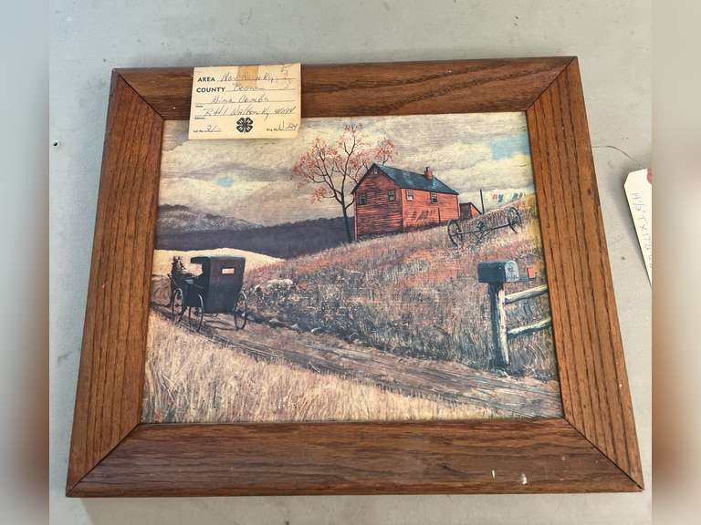 Wall art, 14 1/2 inches tall by 17 1/2 inches wide.