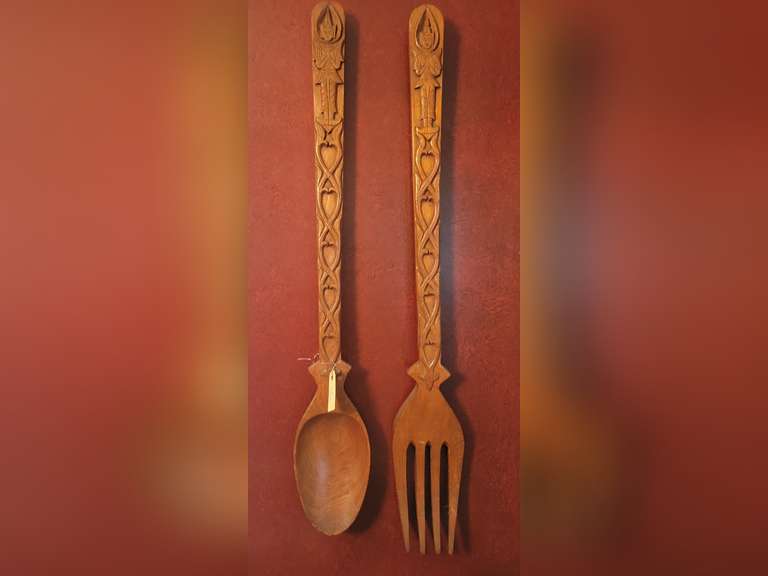 Fork and Spoon Wall Hanging - 39" and 41"