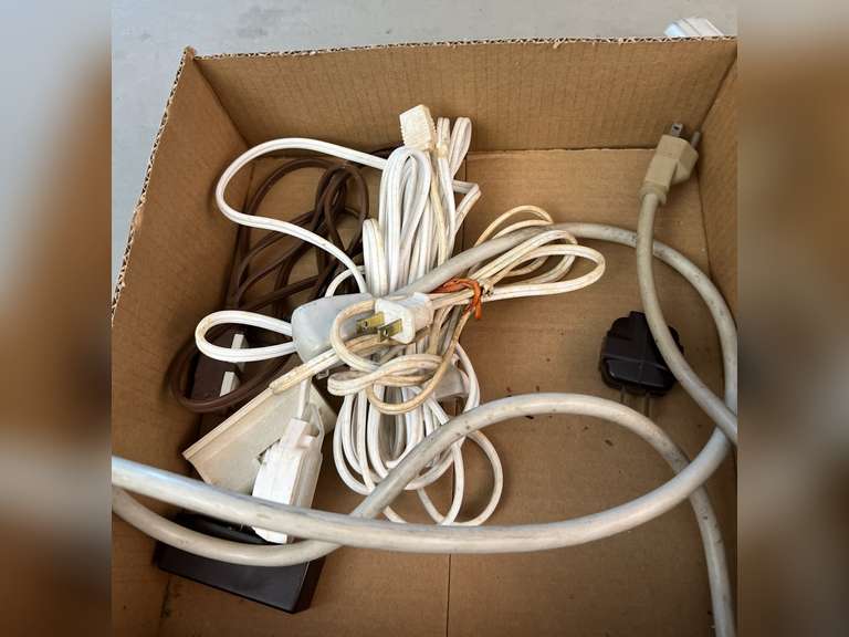 Ext. cords, surge protectors and adapters.
