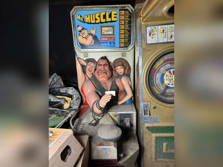 Mr. Muscle Arcade Game- Condition Unknown other than what you can see. This item is extremely heavy and has several parts. The buyer is fully responsible for bringing their own manpower and equipment to load; we will not have staff to help.