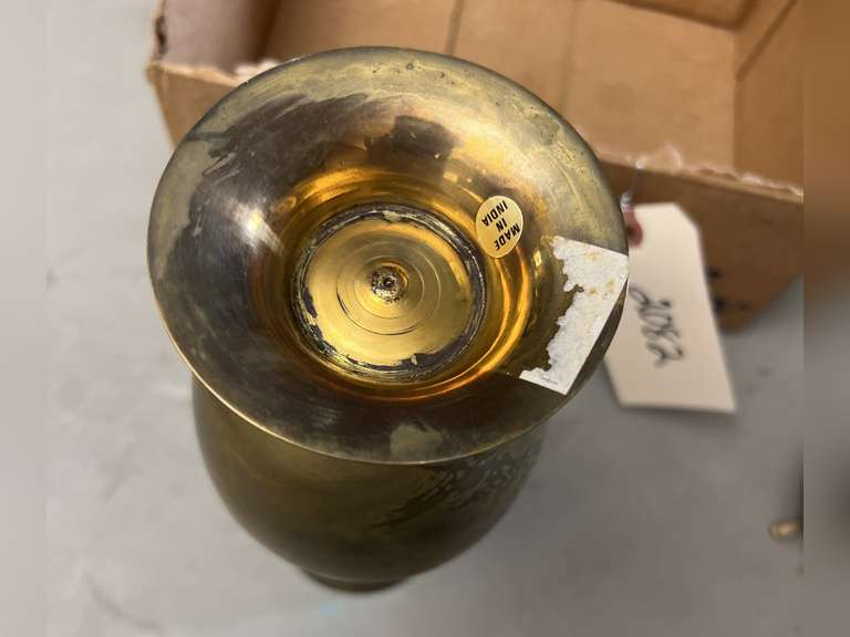 Decorative brass items.