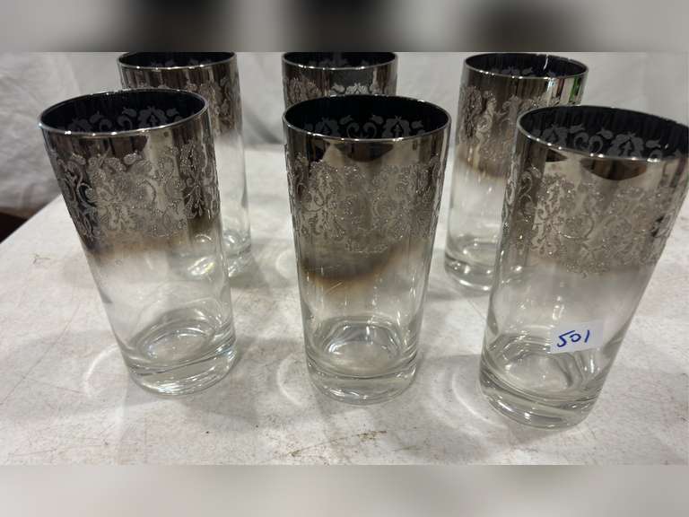 Vintage Queens Luster Glasses