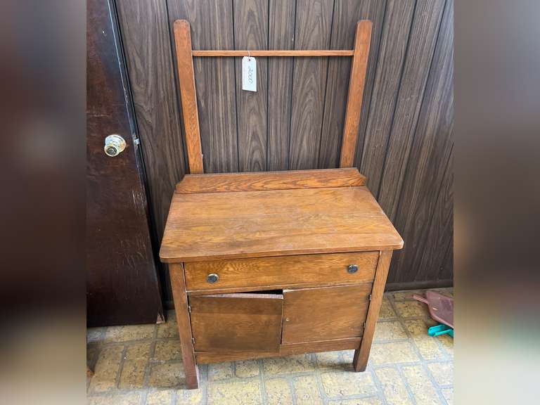 Wash stand. bottom doors need hardware. 51”t x 30” w x 16.5”d.