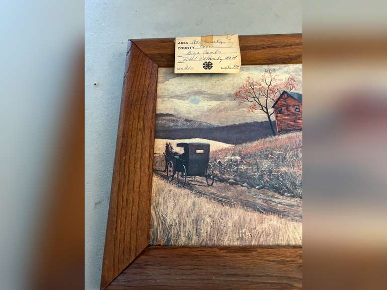 Wall art, 14 1/2 inches tall by 17 1/2 inches wide.