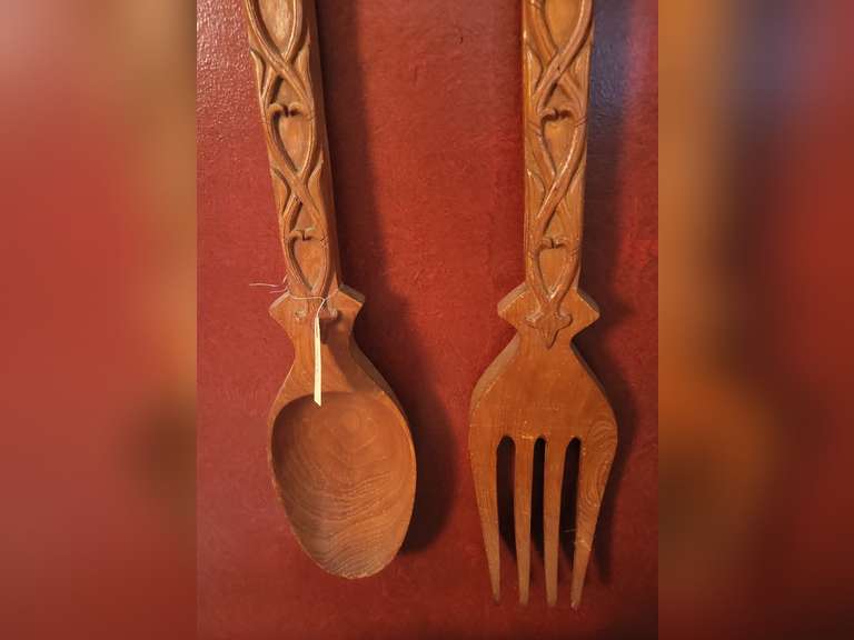 Fork and Spoon Wall Hanging - 39" and 41"