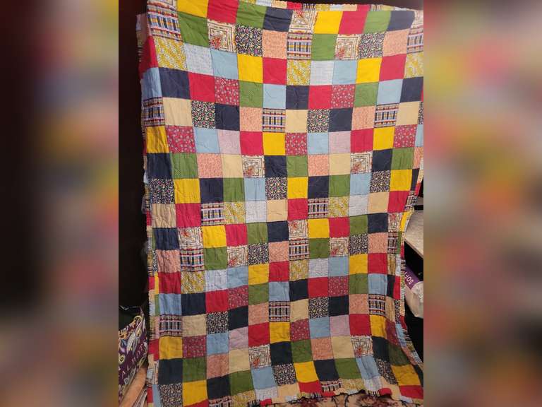 Quilted Throw - Store Made and Quilted Pillow
