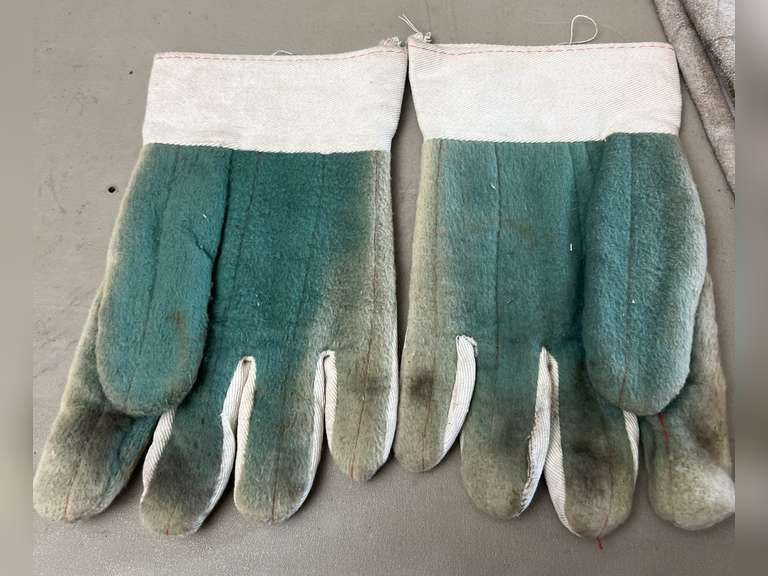 Whisk broom and 2 pair of heavy gloves.
