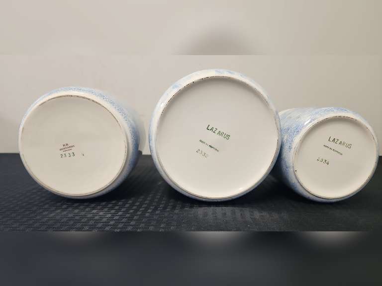3 Piece canister set marked R.B. Bernarda & Lazarus