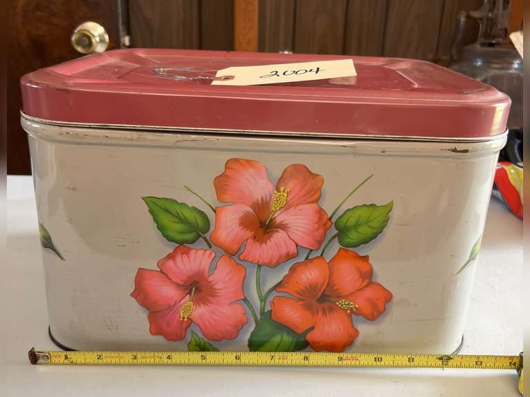 Bread box full of buttons.