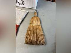 Whisk broom and 2 pair of heavy gloves.