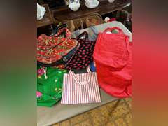 Fabric bags, plate storage covers and holiday vests.
