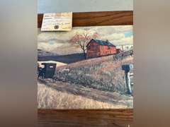Wall art, 14 1/2 inches tall by 17 1/2 inches wide.